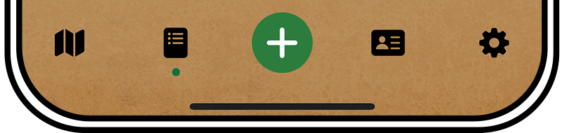 screenshot from iPhone app with the app tab bar